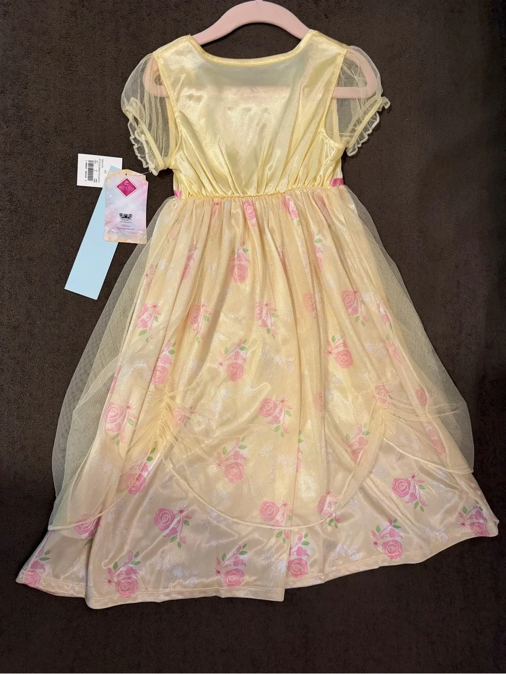 Disney Princess Yellow Dress with Pink Accents new w tags
